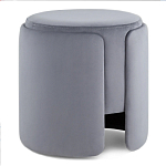 Пуф Alice Poof Grey Серый велюр варинант исполнения - 1 | Loft Concept в Волгограде