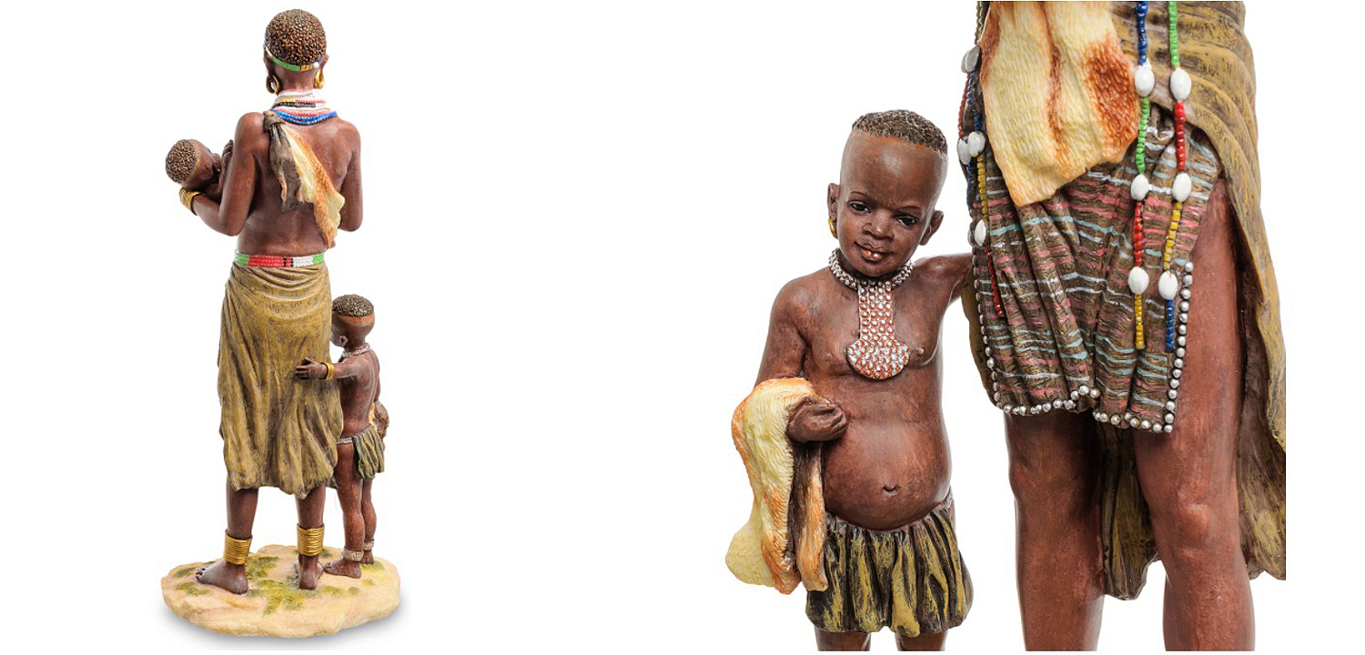 Статуэтка African woman with children Статуэтка African woman with children - Loft-Concept в Волгограде