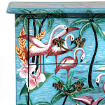 Комод с росписью Розовый фламинго L.XV CHEST OF DRAWERS Flowers with Flamingo варинант исполнения - 3 | Loft Concept в Волгограде
