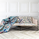 Трехместный диван на металлическом каркасе с цветочным принтом в стиле шинуазри Chinoiserie Birds on a Tree Sofa варинант исполнения - 3 | Loft Concept в Волгограде