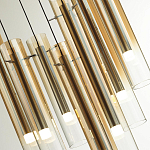 Люстра каскадная с 7-ю цилиндрическими плафонами из стекла Luminous Cylinders варинант исполнения - 5 | Loft Concept в Волгограде