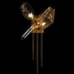 Бра с 2-мя плафонами из стекла и металла и вертикальными подвесками Gilded Mirage  варинант исполнения - 2 | Loft Concept в Волгограде