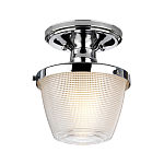 Потолочный светильник для ванных комнат с плафоном из прессованного фактурного стекла Quoizel варинант исполнения - 1 | Loft Concept в Волгограде