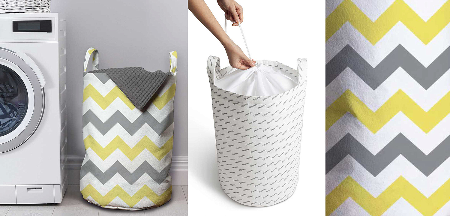 Корзина Mustard and Gray Chevron II Basket Корзина Mustard and Gray Chevron II Basket - Loft-Concept в Волгограде