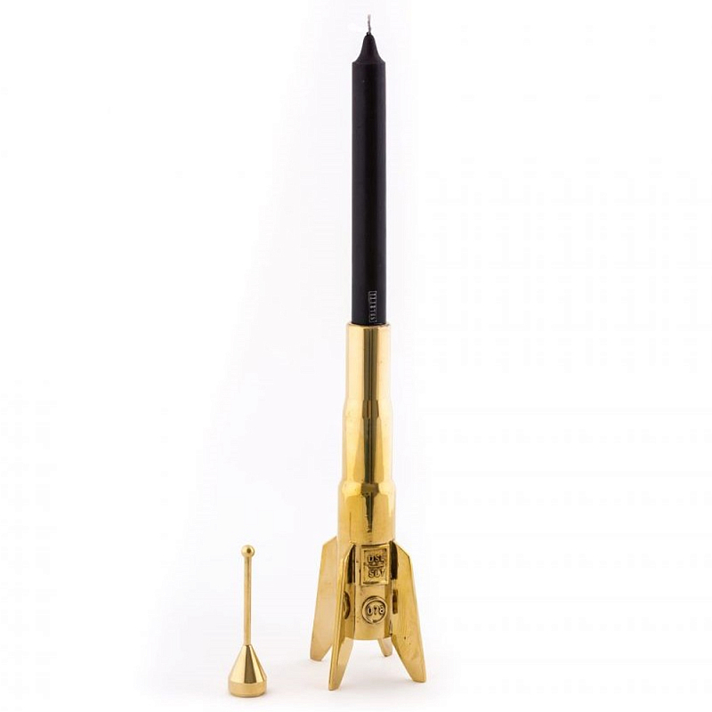 Подсвечник Seletti Lunar Hard Rocket Золотой Подсвечник Seletti Lunar Hard Rocket Золотой в Волгограде | Loft Concept