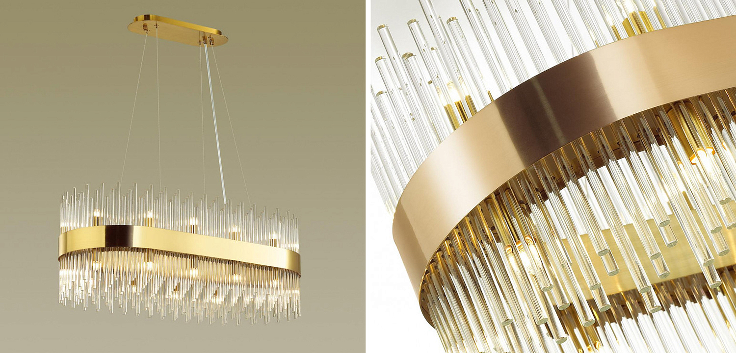 Люстра Nembus Chandelier Gold Oval Люстра Nembus Chandelier Gold Oval - Loft-Concept в Волгограде
