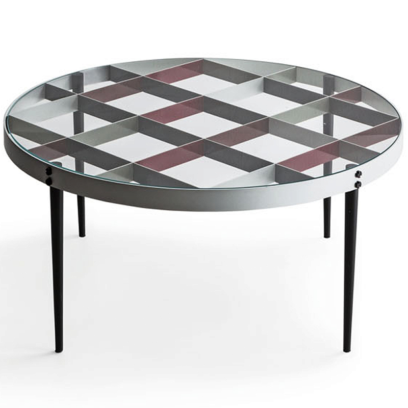 Дизайнерский круглый кофейный стол со стеклянной столешницей Gio Ponti D.555.1 Coffee Table Прозрачное Стекло Хром Черный Красный Дизайнерский круглый кофейный стол со стеклянной столешницей Gio Ponti D.555.1 Coffee Table Прозрачное Стекло Хром Черный Красный в Волгограде | Loft Concept
