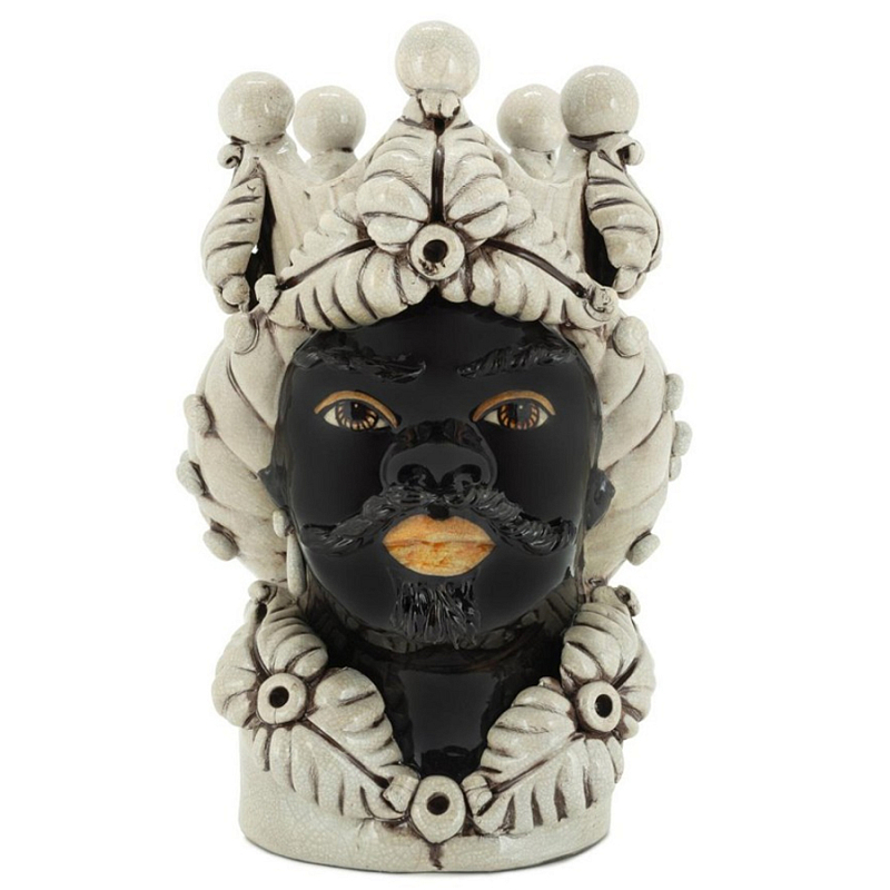 Ваза Vase Moro Man Eve Dark Brown Черный Бежевый Ваза Vase Moro Man Eve Dark Brown Черный Бежевый в Волгограде | Loft Concept