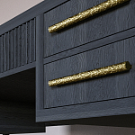 Большой Рабочий стол Primo с 5 выдвижными ящиками Черный дуб варинант исполнения - 4 | Loft Concept в Волгограде