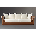 Элитарный современный диван Birmingham с кожаной спинкой варинант исполнения - 1 | Loft Concept в Волгограде