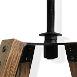 Барный стул со спинкой и металлической подставкой на 4-х деревянных ножках Коричневый Велюр Vendramin Chair варинант исполнения - 4 | Loft Concept в Волгограде