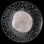 Бра с белым рельефным плафоном и стеклом с рисунком FLOW варинант исполнения - 3 | Loft Concept в Волгограде