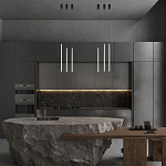 Подвсеной светильник светодиодный металлический цилиндрической формы черно-белый Trumpet tube варинант исполнения - 5 | Loft Concept в Волгограде