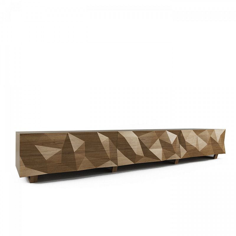 Тумба для ТВ древесного цвета с большими угловыми фигурами Geometric Greece Древесина Тумба для ТВ древесного цвета с большими угловыми фигурами Geometric Greece Древесина в Волгограде | Loft Concept