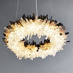 Люстра кргулая светодиодная из дымчатых и прозрачных необработанных кристаллов Raw Crystal варинант исполнения - 2 | Loft Concept в Волгограде