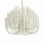 Люстра белая с несколькими ярусами деревянных палочек Bright Wooden Chandelier варинант исполнения - 1 | Loft Concept в Волгограде