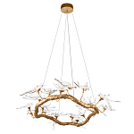 Люстра подвесная с прозрачными стеклянными птичками на ветвях Диаметр 100 см Serip Voa варинант исполнения - 4 | Loft Concept в Волгограде