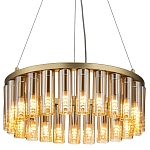 Люстра со стеклянными цилиндрическими плафонами Luminous Cylinders Amber Round варинант исполнения - 1 | Loft Concept в Волгограде