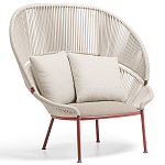 Дизайнерское уличное кресло с веревочной спинкой PETALO Armchair варинант исполнения - 1 | Loft Concept в Волгограде