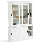 Витрина с раздвижными дверцами Wells Glass Showcase White варинант исполнения - 4 | Loft Concept в Волгограде