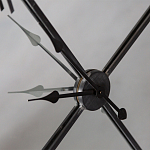 Часы настенные зеркальные с чёрным металлическим циферблатом Mirror Tower Clock варинант исполнения - 3 | Loft Concept в Волгограде