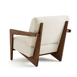 Кресло Avalon White Boucle из массива ореха варинант исполнения - 2 | Loft Concept в Волгограде