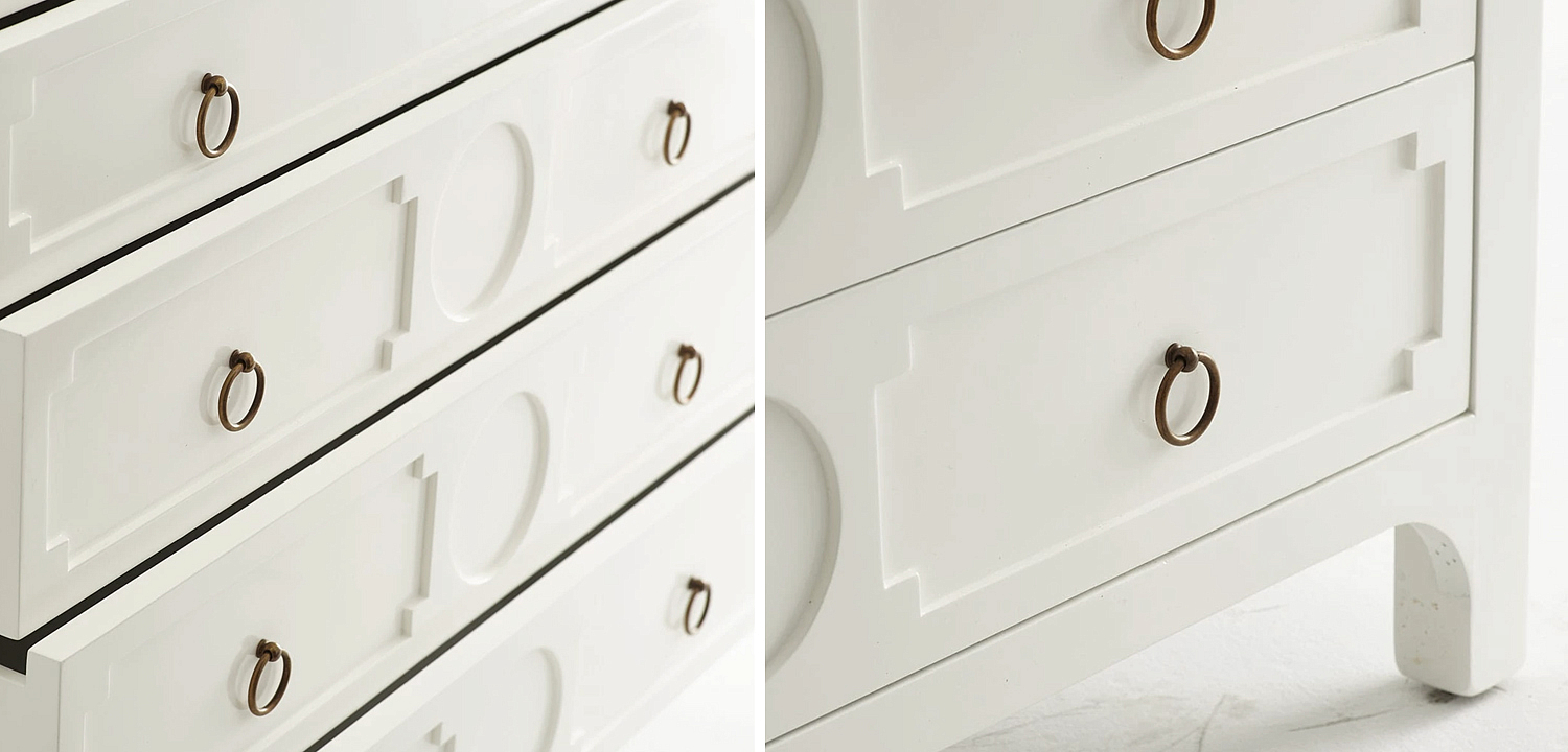 Комод с 4-мя ящиками Lawrence chest of drawers White Белый Комод с 4-мя ящиками Lawrence chest of drawers White Белый - Loft-Concept в Волгограде