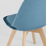 Стул с мягким велюровым сиденьем Arvika Blue варинант исполнения - 6 | Loft Concept в Волгограде