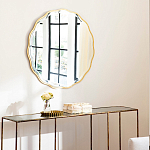 Золотое настенное зеркало Yvon Mirror варинант исполнения - 3 | Loft Concept в Волгограде