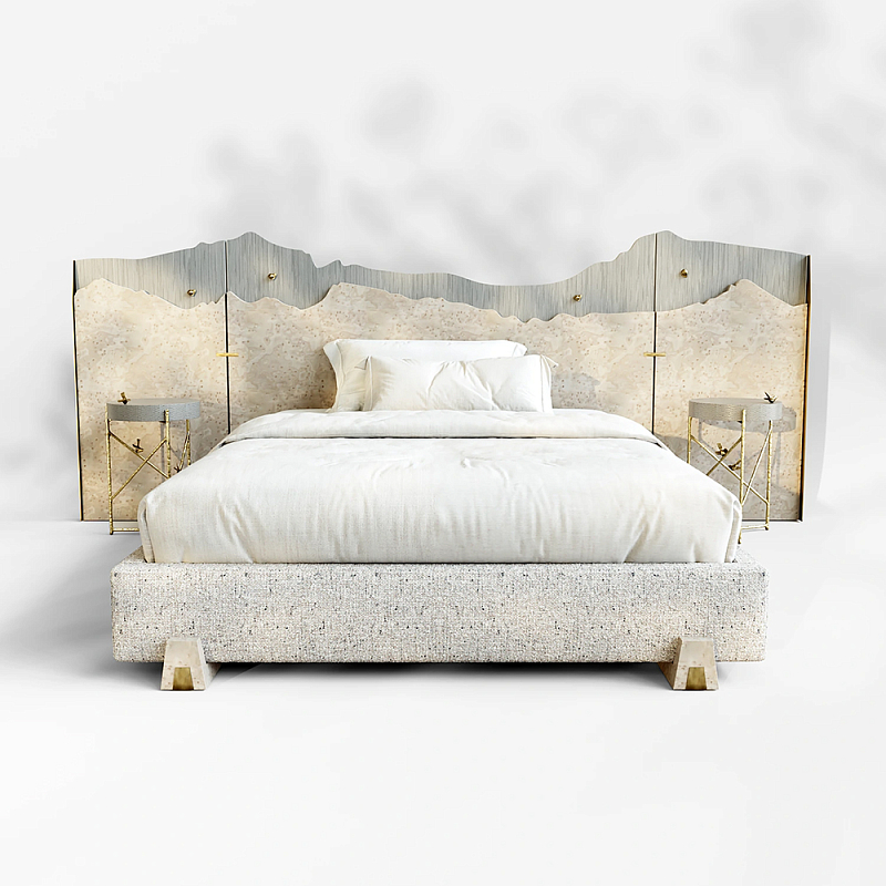 Кровать Okinawa Бежевый Лазурь в Волгограде | Loft Concept 