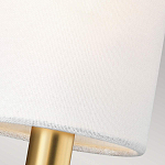 Бра с прямоугольным основанием цвета латунь и 2-мя белыми цилиндрическими льняными абажурами Feiss варинант исполнения - 3 | Loft Concept в Волгограде