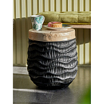 Приставной столик с фактурой под натуральное дерево Immortality варинант исполнения - 5 | Loft Concept в Волгограде