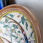 Стул из массива бука бежевый с изображением птиц и цветов Beige Green Chinoiserie Birds Garden Chair варинант исполнения - 3 | Loft Concept в Волгограде