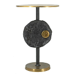 Столик приставной с абстрактным основанием и акцентом в виде золотистого диска Heavenly Space варинант исполнения - 1 | Loft Concept в Волгограде