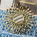 Зеркало-солнце в раме из металла с золотыми с лучами Rays of Peace варинант исполнения - 3 | Loft Concept в Волгограде