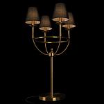 Настольная лампа на металлическом основании бронзового цвета с 4-мя черными конусовидными абажурами Dignity варинант исполнения - 4 | Loft Concept в Волгограде