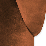 Стул с мягкой оранжевой обивкой из велюра и подъемно-поворотным механизмом на черных колесиках Harper Orange варинант исполнения - 4 | Loft Concept в Волгограде