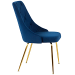 Стул в темно-синей велюровой обивке Ward Dark Blue Velour Chair варинант исполнения - 3 | Loft Concept в Волгограде