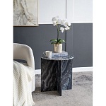 Столик кофейный с столешницей из черного мрамора Compact Black Marble Table варинант исполнения - 7 | Loft Concept в Волгограде