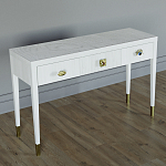Дизайнерский Письменный стол Elsa Dreams White с тремя ящиками варинант исполнения - 3 | Loft Concept в Волгограде