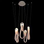 Подвесной светильник белого цвета с 6-ю изогнутыми плафонами Flow Loop варинант исполнения - 5 | Loft Concept в Волгограде