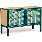 Комод для посуды из ротанга Felice Rattan Green варинант исполнения - 2 | Loft Concept в Волгограде