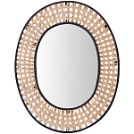 Настенное овальное зеркало в раме из ротанга Ellery Rattan Wicker Mirror варинант исполнения - 1 | Loft Concept в Волгограде