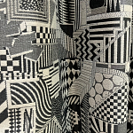 Мебельная ткань Шенилл черно-белый принт 280 см T3-44 варинант исполнения - 1 | Loft Concept в Волгограде