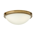 Потолочный светильник цвета латунь с полусферическим матовым белым плафоном Hinkley варинант исполнения - 1 | Loft Concept в Волгограде