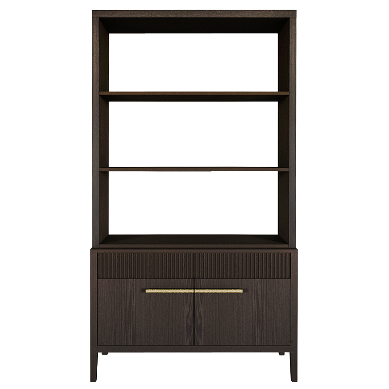 Стеллаж Primo с ящиками Темный орех Орех в Волгограде | Loft Concept 