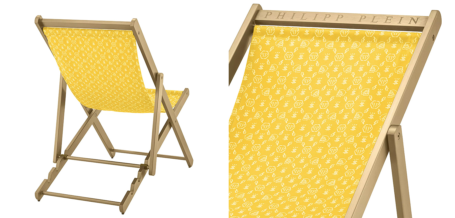 Кресло Philipp Plein Deck Chair Жёлтое Кресло Philipp Plein Deck Chair Жёлтое - Loft-Concept в Волгограде