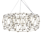 Люстра с тонкой металлической конструкцией цвета золото Quasar варинант исполнения - 2 | Loft Concept в Волгограде