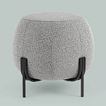 Пуф в ткани букле серого цвета Pikelet варинант исполнения - 2 | Loft Concept в Волгограде