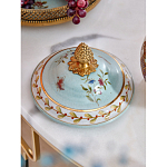 Шкатулка с крышкой из голубого фарфора с риунком птиц и цветов Blue Garden варинант исполнения - 5 | Loft Concept в Волгограде